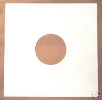 12" WHITE CARD GLOSS FINISH RECORD SLEEVES FREEDEL