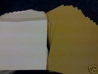 25 12" WHITE RECORD MAILERS AND 50 STIFFENERS 