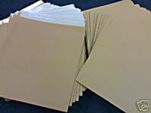 100 12" BROWN RECORD MAILERS AND 100 STIFFENERS 