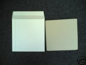 50 7" WHITE RECORD MAILERS AND 75 STIFFENERS 