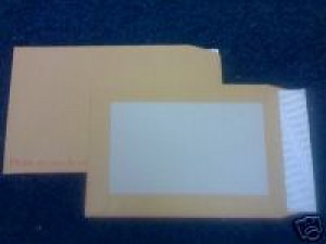 100 C4 PIP BOARD BACKED MANILLA ENVELOPES - FREE UK DELIVERY 