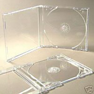 10 CD ALBUM CASES WITH CLEAR TRAYS 